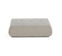 Lisa Design - Pouf Onyx en Velours Côtelé Beige - Salon