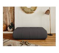Lisa Design - Pouf Modulable Onyx en Tissu Gris Foncé - Salon
