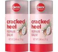Onyx Professional Lot de 2 bâtons de baume réparateur de talon craquelé sec pour les pieds fissurés, baume hydratant pour talon Rolls On So No Mess Like Foot Cream ou Lotion pour les pieds, Rescues