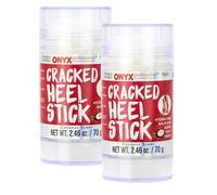 Onyx Professional Lot de 2 bâtons de baume réparateur de talon craquelé sec pour les pieds fissurés, baume hydratant pour talon Rolls On So No Mess Like Foot Cream ou Lotion pour les pieds, Rescues