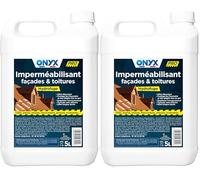 Onyx Professionnel - Imperméabilisant Hydrofuge Façades et Toitures, Supports Poreux - Effet Déperlant, Protection Longue Durée - Fabrication Française - 5L (Lot de 2)