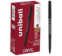 Onyx Roller Ball Stick Dye-Based Pen, Black Ink, Fine, Dozen