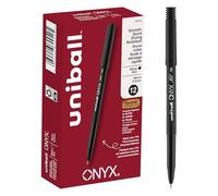Onyx Roller Ball Stick Dye-Based Pen, Black Ink, Micro, Dozen