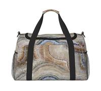 Onyx Stone Sac de voyage à main imprimé bleu pâle Idéal pour les voyages longue distance et un usage quotidien, Noir , Taille unique