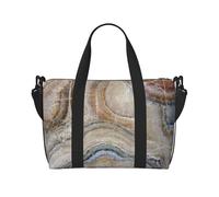 Onyx Stone Sac de voyage léger avec imprimé bleu pâle pour femme, Noir , Taille unique