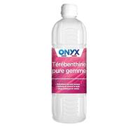 Onyx - Térébenthine Pure Gemme - Produit Nettoyant et Nourrissant Bois, Cuirs Encrassés et Objets Cirés, Diluant Pâte à Bois et Cires - Fabrication Française - 1L