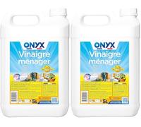 Onyx - Vinaigre ménager Parfum Citron - Nettoyant, Détartrant Multi-Surfaces et Multi-Usages - Nettoie et Fait Briller- Ecocert - 100% d'Ingrédients d'Origine Naturelle - Fabrication Française - 5L