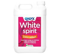 Onyx - White Spirit Sans Odeur - Solvant Diluant Peintures et Vernis - 5L | Nettoyant Décapant Peinture - Produit Multi-Surface - Optimisé pour une Utilisation en Espace Réduit - Fabriqué en France