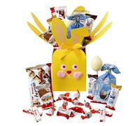 Onza Chocolat de Paques Kinder - Coffret cadeau de bonbons Kinder Bueno, Oeufs de Paques 2025, Kinder Mini eggs, Happy Hippo Biscuits, Kinder Cards - Lapin de paques Cadeau Enfant Chocolats