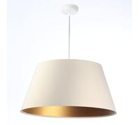 ONZENO Lightning Suspension Luminaire Big bell Elegant Grand 7 60W LED IP 20 Lampe pendante moderne pour l'intérieur du salon, le bureau, la cuisine, 50x27x27cm (Beige et Or)