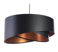 ONZENO Lightning Suspension Luminaire Galaxy Nimbus Idyllic 2 60W LED IP 20 Lampe pendante moderne pour l'intérieur du salon, le bureau, la cuisine, 50x23x23cm (Noir et Cuivre)