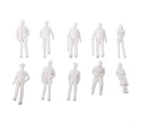 OO Gauge Model Railway Lot de 100 figurines en plastique non peintes à l'échelle 1:75 pour plateformes de mise en page et scènes de village