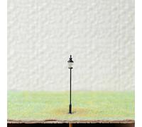 OO HO Lot de 8 lampadaires LED style antique avec câblage et résistances pour éclairage de train miniature compatible avec différentes tensions dont 3 V CC