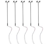 OO Lot de 5 lampadaires pré-câblés 12 cm | Pré-câblé avec des fils, compatible 3 V CC/AC, installation facile, pas de résistances incluses, tension sûre