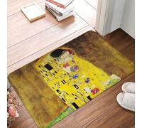 OOAHJEID Paillasson Absorbant Le Baiser de Gustav Klimt Paillasson antidérapant pour Cuisine Bain Jardin Porte Sol entrée Toilettes Salon