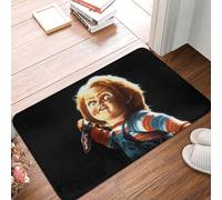 OOAHJEID Paillasson Absorbant Tapis d'entrée de Porte d'entrée de poupée de Diable d'horreur Chucky Jeu d'enfant Paillasson d'intérieur de Cuisine Salle de Bain Tapis de Salon Tapis