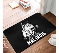 OOAHJEID Paillasson antidérapant pour Chien Malinois Belge, Tapis de Salle d'entrée, Tapis de Chambre à Coucher pour Chien Berger Mechelaar