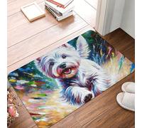 OOAHJEID Paillasson Tapis de Sol antidérapant en Acrylique pour Chien West Highland White Terrier Westie