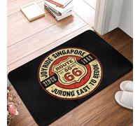 OOAHJEID Paillasson Tapis de Sol antidérapant pour Porte de Salle de Bain, Cuisine, Route Historique 66, paillasson d'entrée pour Toilettes, autoroute américaine, Route mère