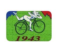 OOAHJEID Paillassons pour entrée Albert Hoffman 1943 Blotter Porte Sol Cuisine Tapis De Bain LSD Acid Blotter Paillasson De Fête Tapis D'entrée De Garage Tapis Tapis De Pied