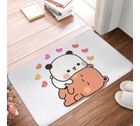 OOAHJEID Paillassons pour entrée Paillasson antidérapant Bubu et Dudu Anime Tapis de Salon Panda Bear Tapis de Couloir Tapis de Bienvenue Décoration d'intérieur