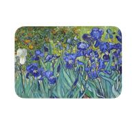 OOAHJEID Paillassons pour entrée Paillasson personnalisé Iris de Vincent Van Gogh, antidérapant, Peinture de Fleurs, pour Cuisine, Salle de Bain, Balcon