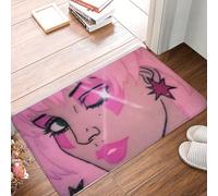 OOAHJEID Paillassons pour entrée Tapis antidérapant Anime Jem et Les hologrammes Vraiment scandaleux Dessin animé Misfits Tapis de fête Vieilli des années 80 Paillasson Décor de Sol Tapis