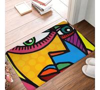 OOAHJEID Paillassons pour entrée Tapis de Chambre à Coucher de Style Peinture Picasso, paillasson Amusant et Abstrait, Tapis de Cuisine, Tapis d'extérieur, décoration d'intérieur