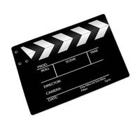 OOAHJEID Paillassons pour entrée Tapis de Porte d'entrée de Salle de Bain avec Clap de Film de cinéma Cool Tapis de Porte d'entrée de Bienvenue drôle et génial Tapis de Flanelle Cadeau