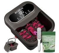 OOAMBB Spa pliable pour les pieds avec contrôle de la chaleur, des bulles et de la température, masseur de bain de pieds avec écran tactile XL et rouleaux de massage, baignoire de trempage des pieds