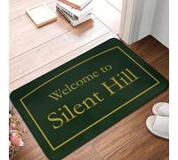 OOAXBEED Bienvenue à Silent Hill ! Tapis d'entrée antidérapant pour Cuisine, Salle de Bain, Chambre, Balcon, Sol, Porte ou entrée.-20x32 inch