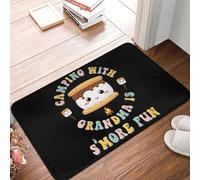 OOAXBEED Camg with Grandma is S'more Fun Camg Smores Tapis de Porte antidérapant Tapis de Sol Tapis pour Cuisine Entrée Chambre à Coucher Tapis de Sol