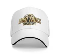 OOAXBEED Casquette de Baseball Euro Truck Simulator 2 Lovers Casquette Blanche Casquette de Baseball Casquette d'hiver Chapeau de randonnée Casquette Femme Casquette Homme
