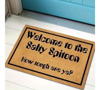 OOAXBEED [Fabriqué aux États-Unis][Aventure en Plein air] Tapis de Porte Humoristique « Bienvenue au Bassin de la Bouche salée » - Antidérapant et rembourré, Convient pour l'intérieur et l'extérieur