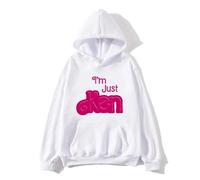 OOAXBEED Je suis Juste Ken RyanGosling Sweat à Capuche Confortable pour Le Printemps, Homme et Femme, Moletom, Rose, imprimé Graphique.