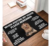 OOAXBEED Lors de Votre Visite, n'oubliez Pas Le Tapis d'entrée antidérapant Dog Quotes 22, idéal pour la Cuisine, la Salle de Bain et Le Balcon.-20x32 inch