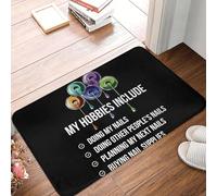 OOAXBEED Mes Loisirs : la manucure. Cadeau Humoristique pour prothésiste ongulaire. Tapis antidérapant pour entrée, Cuisine, Balcon ou Maison.