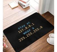 OOAXBEED Tapis de Bain Linux Corona Geek Informatique Restez chez Vous et Portez Un Masque 127.0.0.1 255.255.255.0 Paillasson Tapis de Cuisine Tapis d'extérieur Décoration intérieure