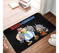 OOAXBEED Tapis de Porte antidérapant Astérix et Obélix pour la Chasse, idéal pour la Salle de Bain, la Cuisine, Le Salon, l'entrée ou Le Sol.