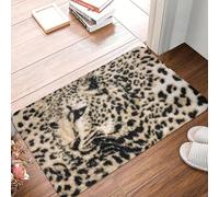 OOAXBEED Tapis de Porte antidérapant en Peau de Tigre, Motif Fourrure Tropicale, idéal pour la Cuisine, la Salle de Bain et Le Jardin.-16x24 inch