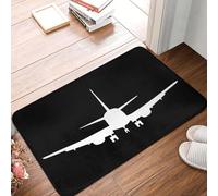 OOAXBEED Tapis de Porte personnalisé et antidérapant en Forme d'avion, idéal pour l'entrée, la Cuisine ou la Salle de Bain. Cadeau Parfait pour Les Pilotes d'avions et Les Toilettes.