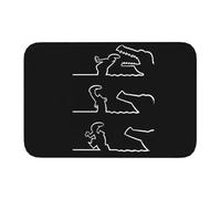 OOAXBEED Tapis de Porte personnalisé et Humoristique La Linea Art, antidérapant, avec Animation Comique, pour Cuisine, Salle de Bain et Jardin.
