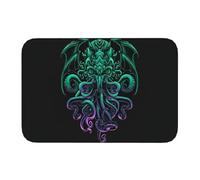 OOAXBEED Tapis de Porte personnalisé et Original HP Lovecraft Cthulhu, antidérapant, Le Vieux Dieu de R'lyeh, pour Salle de Bain, Cuisine ou Jardin.