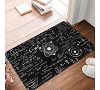 OOAXBEED Tapis de Porte personnalisé pour Prof de Maths Geek, antidérapant, pour Salle de Bain, Cuisine ou Toilettes, thème Sciences et Physique.