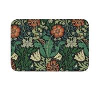 OOAXBEED Tapis de Porte personnalisé William Morris Compton à Motif Floral Art Nouveau, Tapis de Salle de Bain, Tapis de Sol Textile, Tapis de Toilette, Tapis de Sol