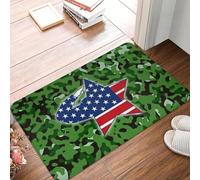 OOAXBEED Tapis de Sol antidérapant à Motif étoile Militaire américaine, idéal pour l'entrée de la Cuisine, la Salle de Bain ou Le Salon.