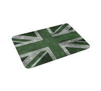 OOAXBEED Tapis de Sol antidérapant à Motif Union Jack Vert Vieilli, Absorbant, idéal pour l'entrée de la Cuisine ou la Salle de Bain.