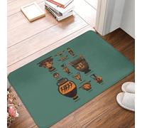 OOAXBEED Tapis de Sol antidérapant en céramique Grecque Antique, Tapis Anti-Sable pour entrée de Cuisine, Salon, Tapis de Sol pour Les Pieds