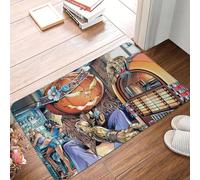 OOAXBEED Tapis de Sol antidérapant et Lavable Helloween Metal Jukebox Album 1999, idéal pour l'entrée, la Cuisine, Le Balcon ou la Maison.