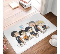 OOAXBEED Tapis de Sol antidérapant Haikyuu Karasuno « Le Corbeau Qui ne Peut Pas Voler », idéal pour l'entrée de la Cuisine ou la Chambre à Coucher.